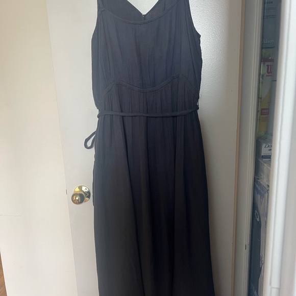 Dark grey gauzy wrap maxi dress - Picture 5 of 8